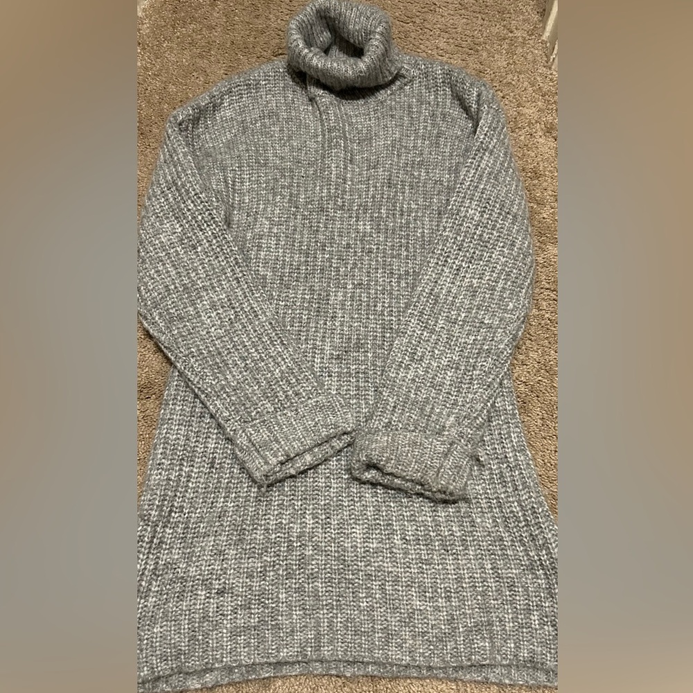 Gray Turtleneck Zara Sweater